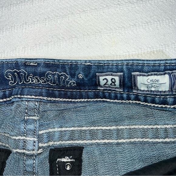 Miss Me Chloe Bootcut Jeans Womens Size 28 Western Cowgirl Embellished - Picture 6 of 8